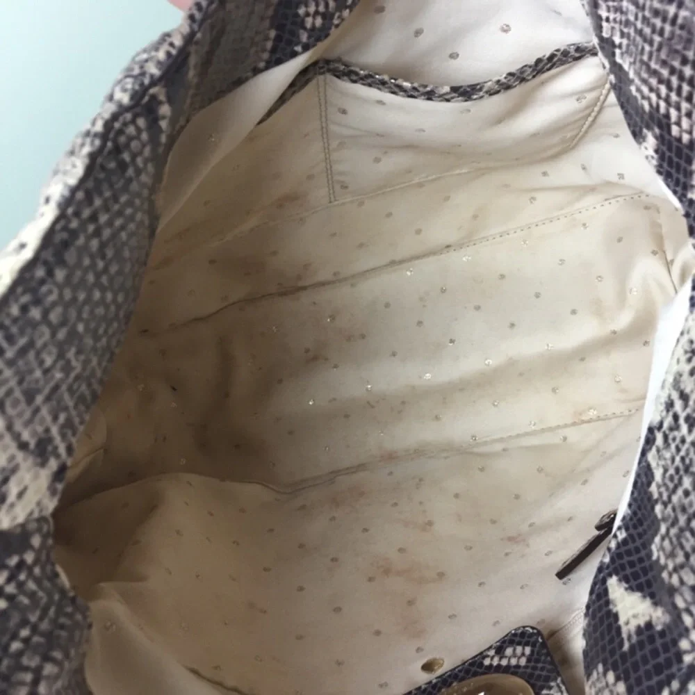 Kate Spade Snake Print Shoulder Bag - Black and Cream - Picture 11 of 14